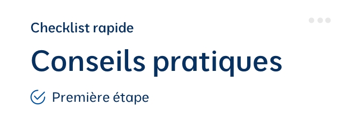 Checklist rapide